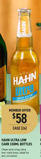Dan Murphy's Hahn ultra low carb bottles offer