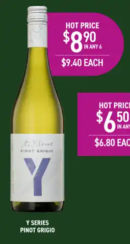 Dan Murphy's Y series pinot grigio offer