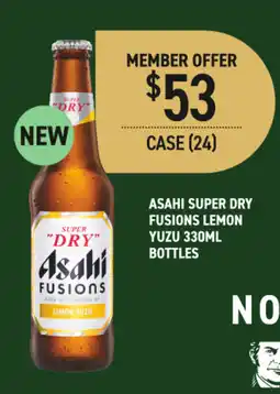 Dan Murphy's Asahi super dry fusions lemon yuzu bottles offer