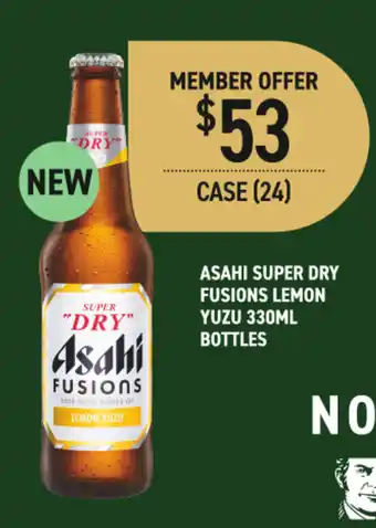 Dan Murphy's Asahi super dry fusions lemon yuzu bottles offer