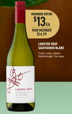 Dan Murphy's Lobster reef sauvignon blanc offer
