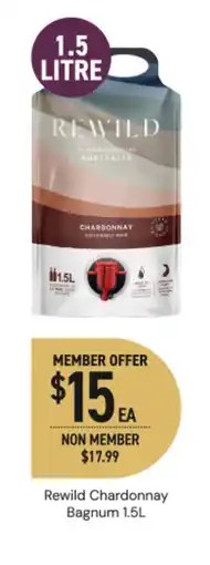 Dan Murphy's Rewild chardonnay bagnum offer