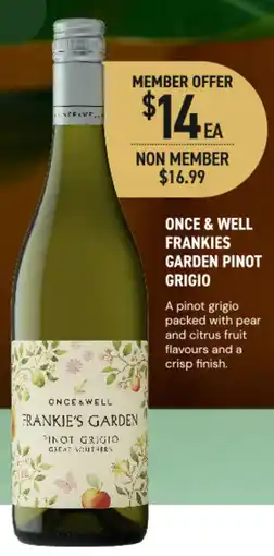 Dan Murphy's Once & well frankies garden pinot grigio offer