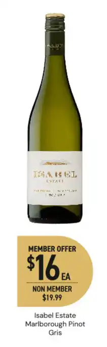 Dan Murphy's Isabel estate marlborough pinot gris offer