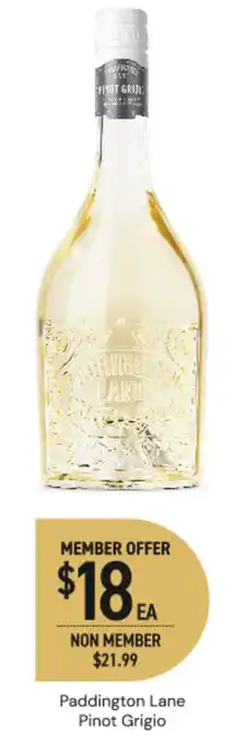 Dan Murphy's Paddington lane pinot grigio offer