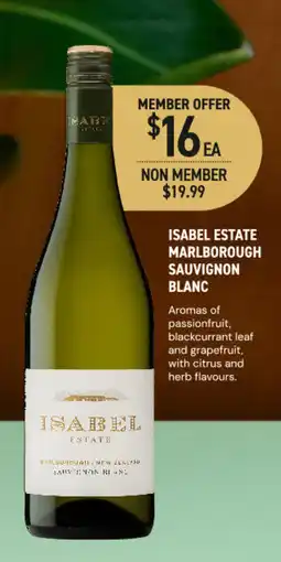 Dan Murphy's Isabel estate marlborough sauvignon blanc offer