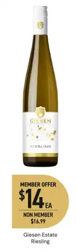 Dan Murphy's Giesen estate riesling offer