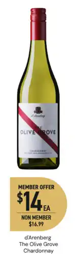 Dan Murphy's D'arenberg the olive grove chardonnay offer