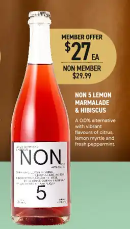 Dan Murphy's Non 5 lemon marmalade & hibiscus offer
