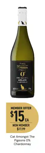 Dan Murphy's Cat amongst the pigeons 0% chardonnay offer