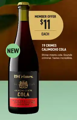 Dan Murphy's 19 crimes calimocho cola offer