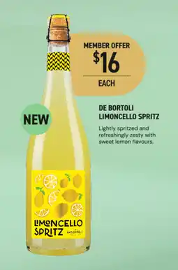 Dan Murphy's De bortoli limoncello spritz offer
