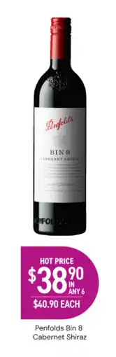 Dan Murphy's Penfolds bin 8 cabernet shiraz offer