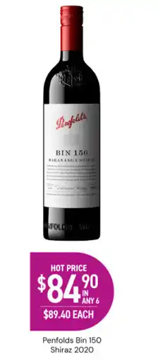 Dan Murphy's Penfolds bin 150 shiraz 2020 offer