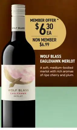 Dan Murphy's Wolf blass eaglehawk merlot offer