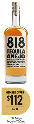 Dan Murphy's 818 añejo tequila offer