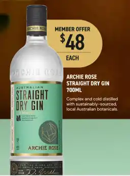 Dan Murphy's Archie rose straight dry gin offer
