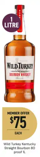 Dan Murphy's Wild turkey kentucky straight bourbon offer
