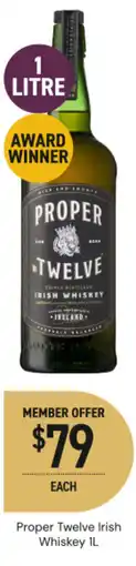 Dan Murphy's Proper twelve irish whiskey offer
