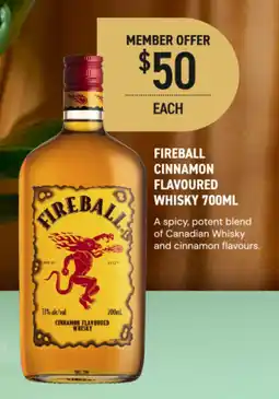 Dan Murphy's Fireball cinnamon flavoured whisky offer