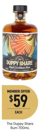 Dan Murphy's The duppy share rum offer