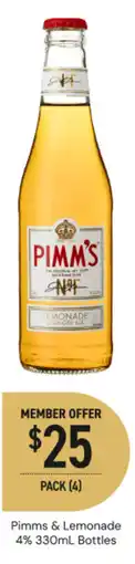 Dan Murphy's Pimms & lemonade 4% bottles offer