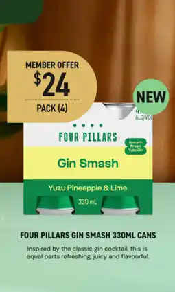 Dan Murphy's Four pillars gin smash cans offer