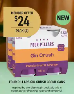 Dan Murphy's Four pillars gin crush cans offer