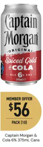 Dan Murphy's Captain morgan & cola 6% cans offer