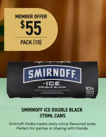Dan Murphy's Smirnoff ice double black offer