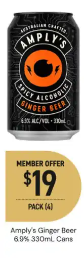 Dan Murphy's Amply's ginger beer 6.9% cans offer