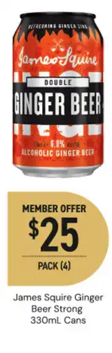 Dan Murphy's James squire ginger beer strong cans offer