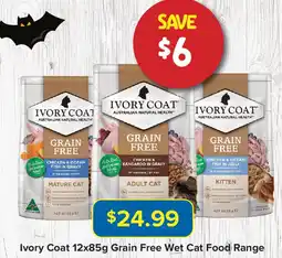PetO Ivory Coat Grain Free Wet Cat Food Range offer