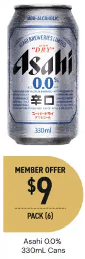 Dan Murphy's Asahi 0.0% Cans offer