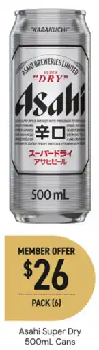 Dan Murphy's Asahi Super Dry Cans offer