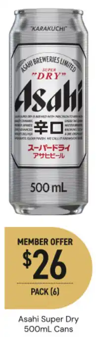 Dan Murphy's Asahi Super Dry Cans offer