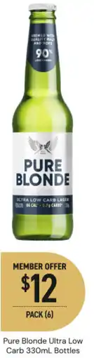 Dan Murphy's Pure Blonde Ultra Low Carb Bottles offer
