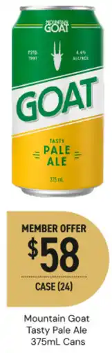 Dan Murphy's Mountain Goat Tasty Pale Ale Cans offer