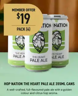 Dan Murphy's Hop nation the heart pale ale cans offer