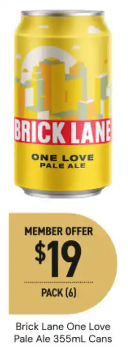 Dan Murphy's Brick Lane One Love Pale Ale Cans offer