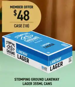 Dan Murphy's Stomping ground laneway lager cans offer