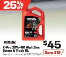 Repco X-Pro 25W-60 High Zinc Street & Track offer