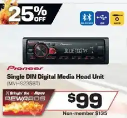 Repco Pioneer Single DIN Digital Media Head Unit offer