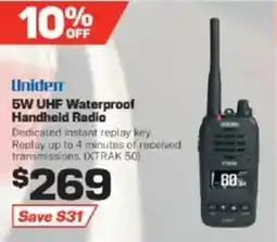 Repco Uniden 5W UHF Waterproof Handheld Radio offer