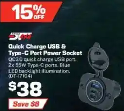 Repco Quick Charge USB & Type-C Port Power Socket offer