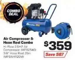 Repco Air Compressor & Hose Reel Combo offer