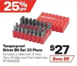 Repco Tamperproof Driver Bit Set offer