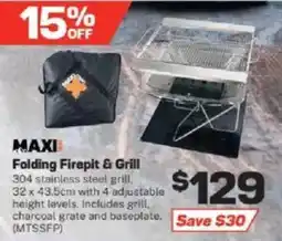 Repco Folding Firepit & Grill offer