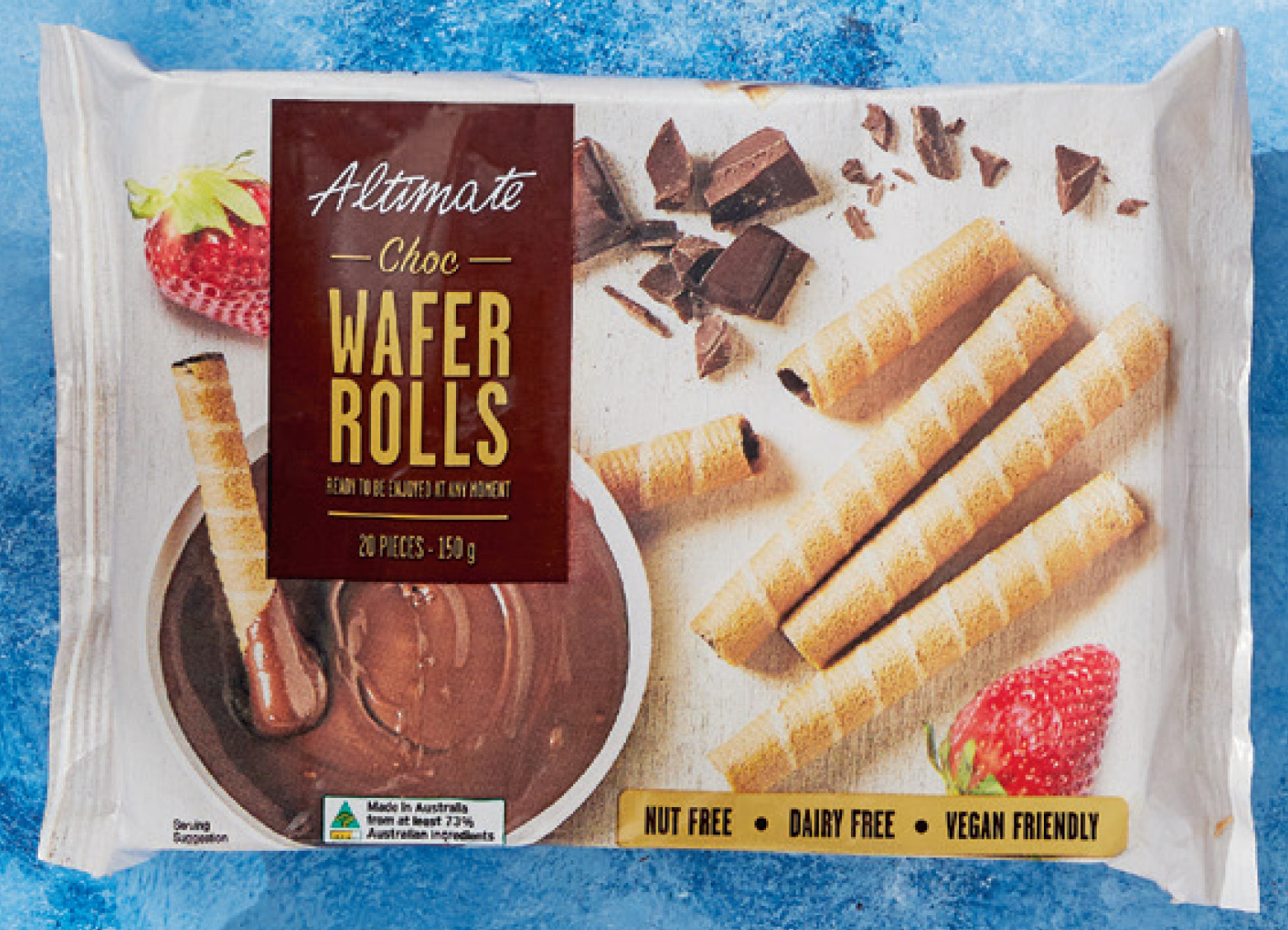 Altimate choc wafer rolls 20pk/150g offer at ALDI