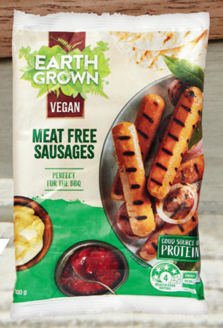 Earth grown vegetarian sausages 300g offer at ALDI